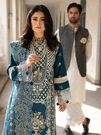 MAHNUR - 3PC Lawn Embroidered Suit