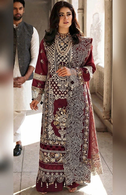 MAHNUR - 3PC Luxury Lawn Embroidered Suit
