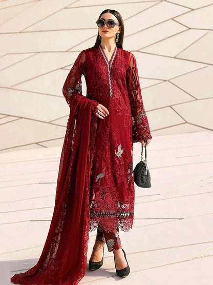 MARIA.B - 3PC Luxury Lawn Embroidered Suit