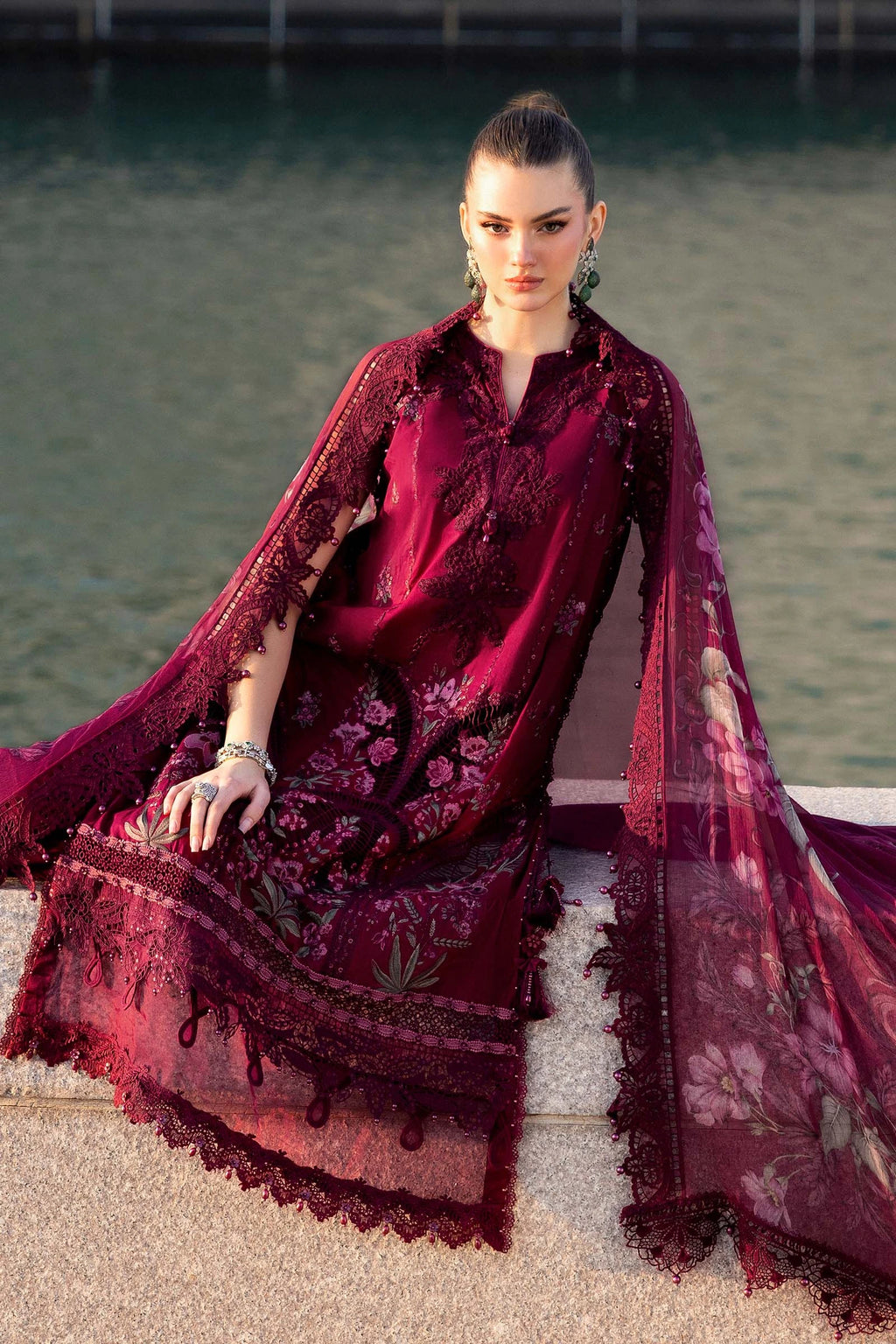 MARIA.B - 3PC Luxury Lawn Embroidered Suit