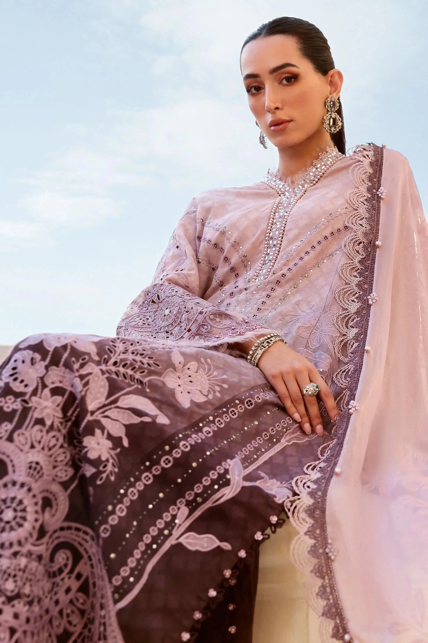 MARIA.B - 3PC Luxury Lawn Embroidered Suit