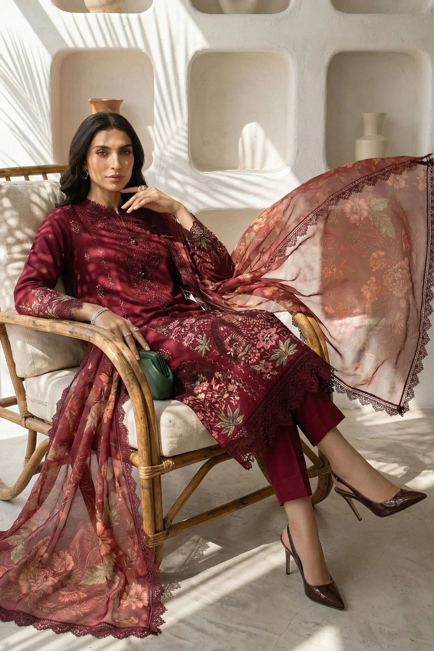 MARIA.B - 3PC Luxury Lawn Embroidered Suit