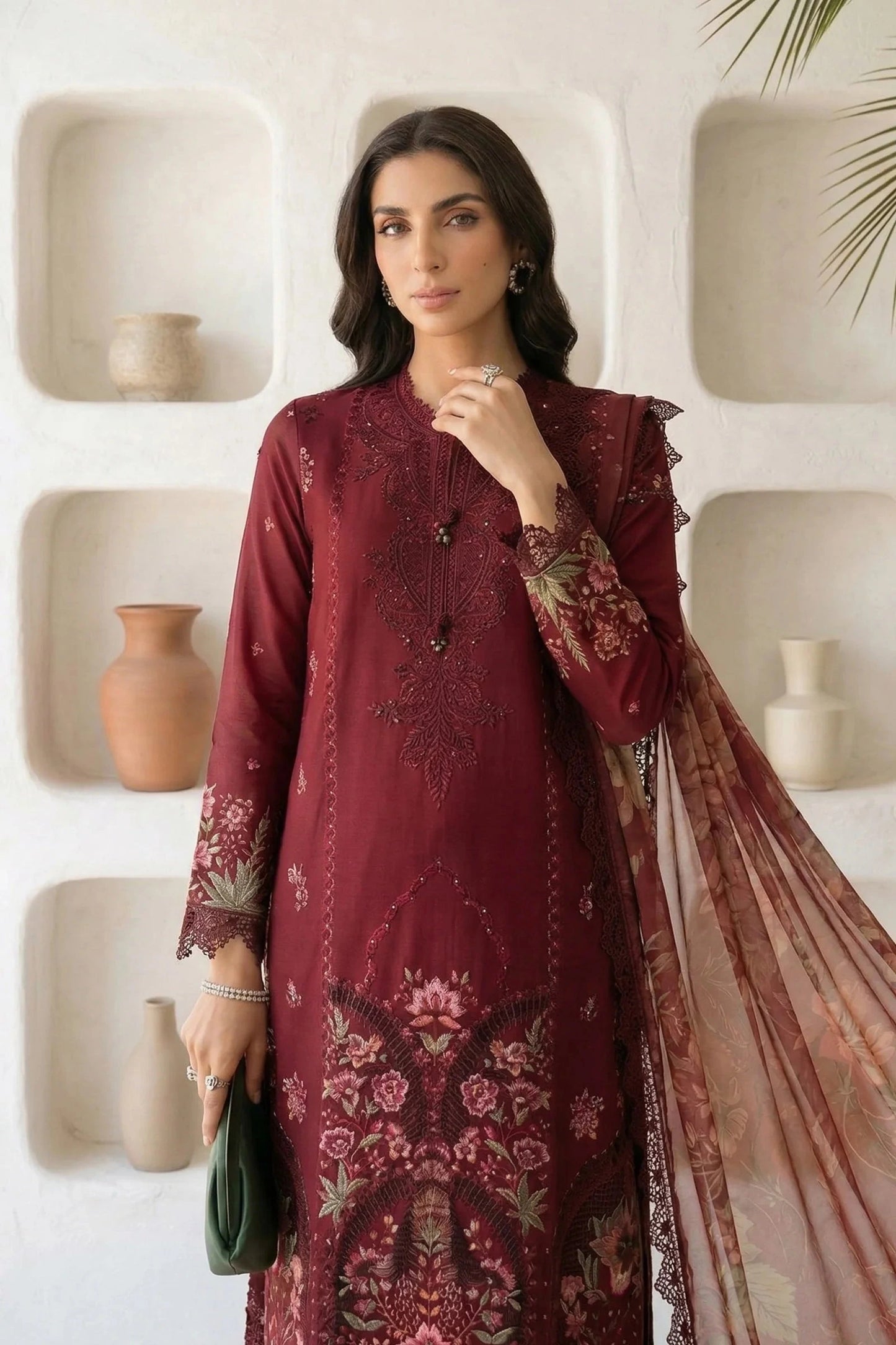 MARIA.B - 3PC Luxury Lawn Embroidered Suit