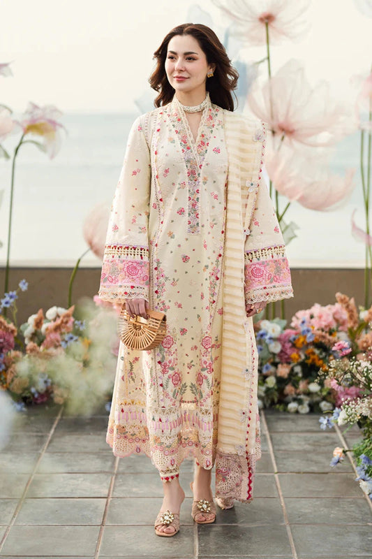 Qalamkaar - 3PC Lawn Embroidered Suit