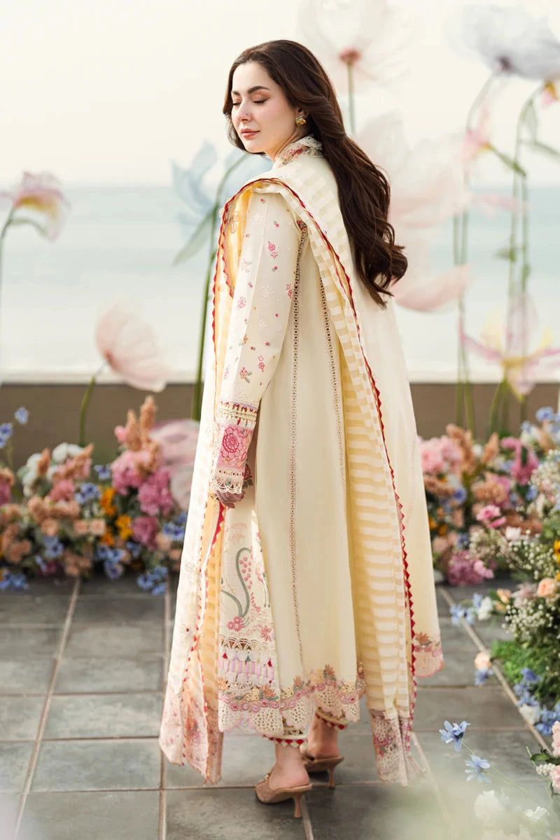 Qalamkaar - 3PC Lawn Embroidered Suit