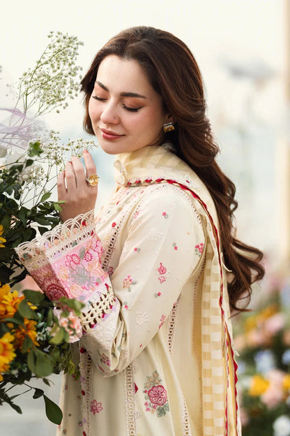 Qalamkaar - 3PC Lawn Embroidered Suit