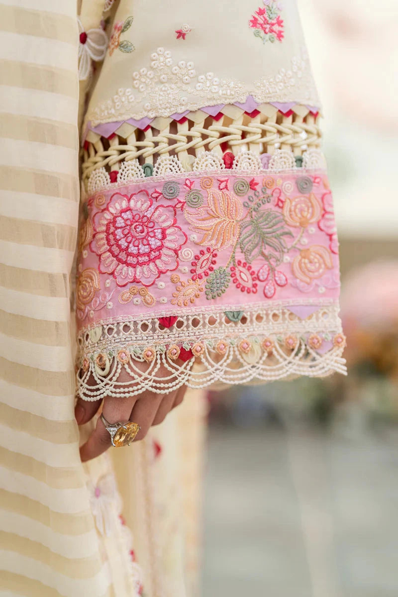 Qalamkaar - 3PC Lawn Embroidered Suit