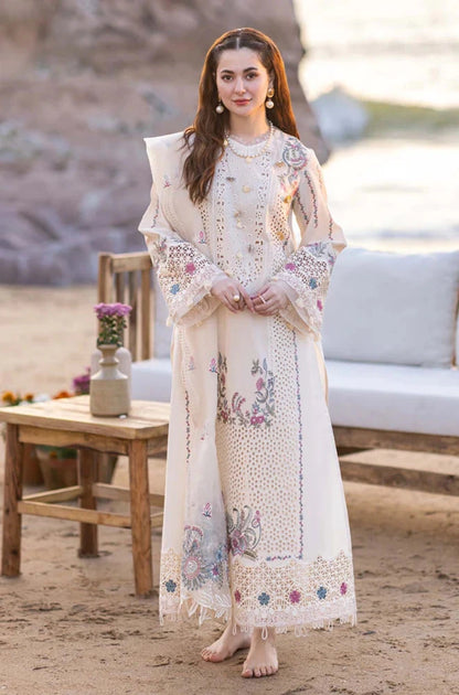 Qalamkar - 3PC Luxury Lawn Embroidered Suit