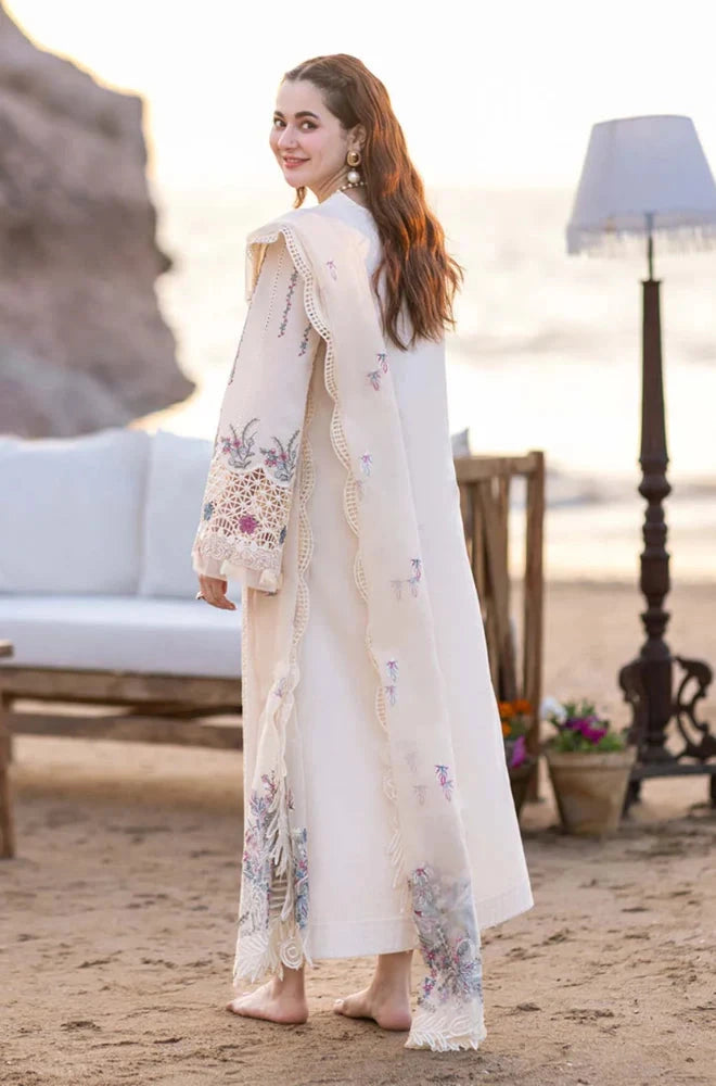 Qalamkar - 3PC Luxury Lawn Embroidered Suit