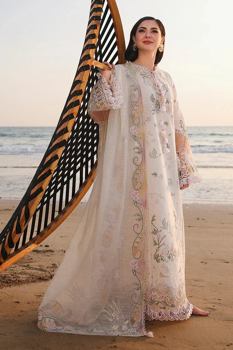Qalamkar - 3PC Luxury Lawn Embroidered Suit