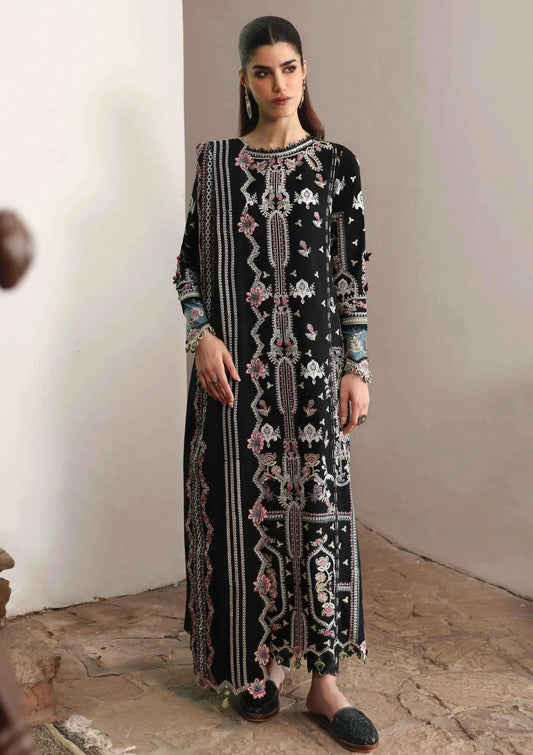 Qalamkar - 3PC Luxury Lawn Embroidered Suit