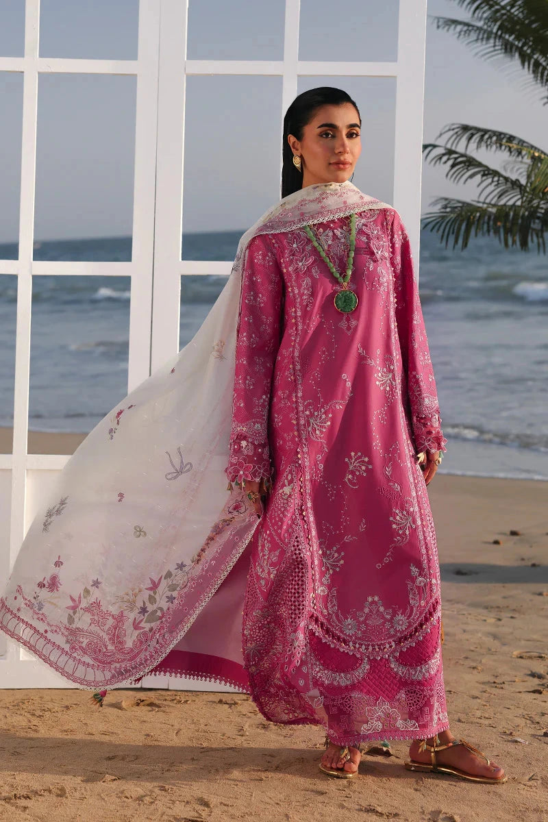 Qalamkar - 3PC Luxury Lawn Embroidered Suit