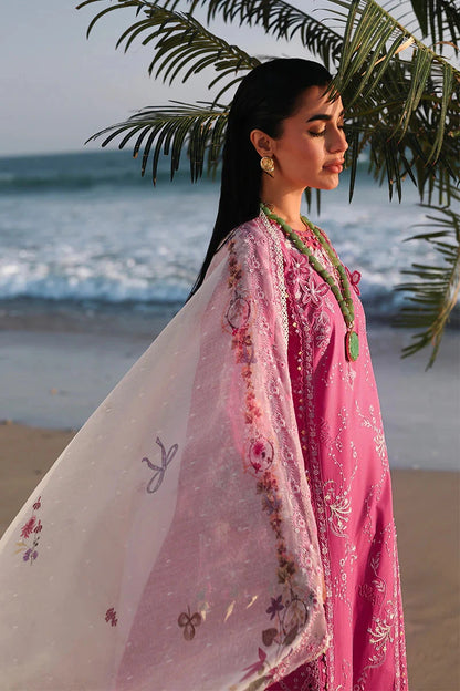 Qalamkar - 3PC Luxury Lawn Embroidered Suit