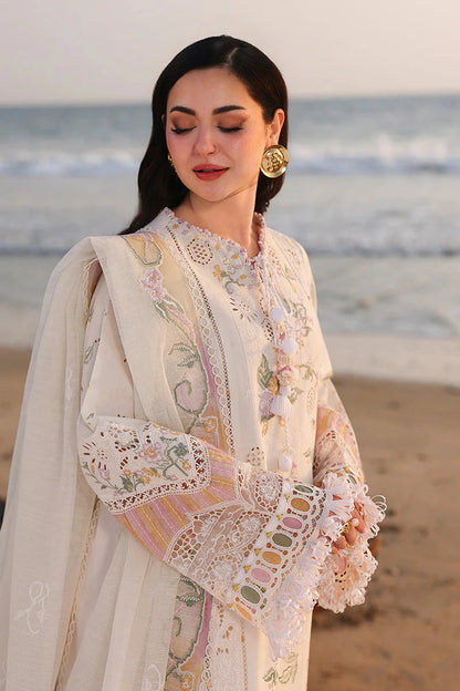 Qalamkar - 3PC Luxury Lawn Embroidered Suit