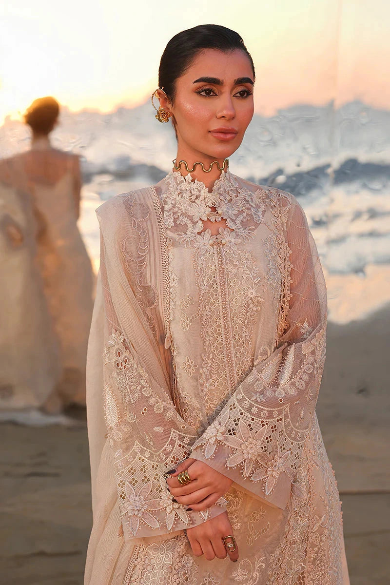 Qalamkar - 3PC Luxury Lawn Embroidered Suit