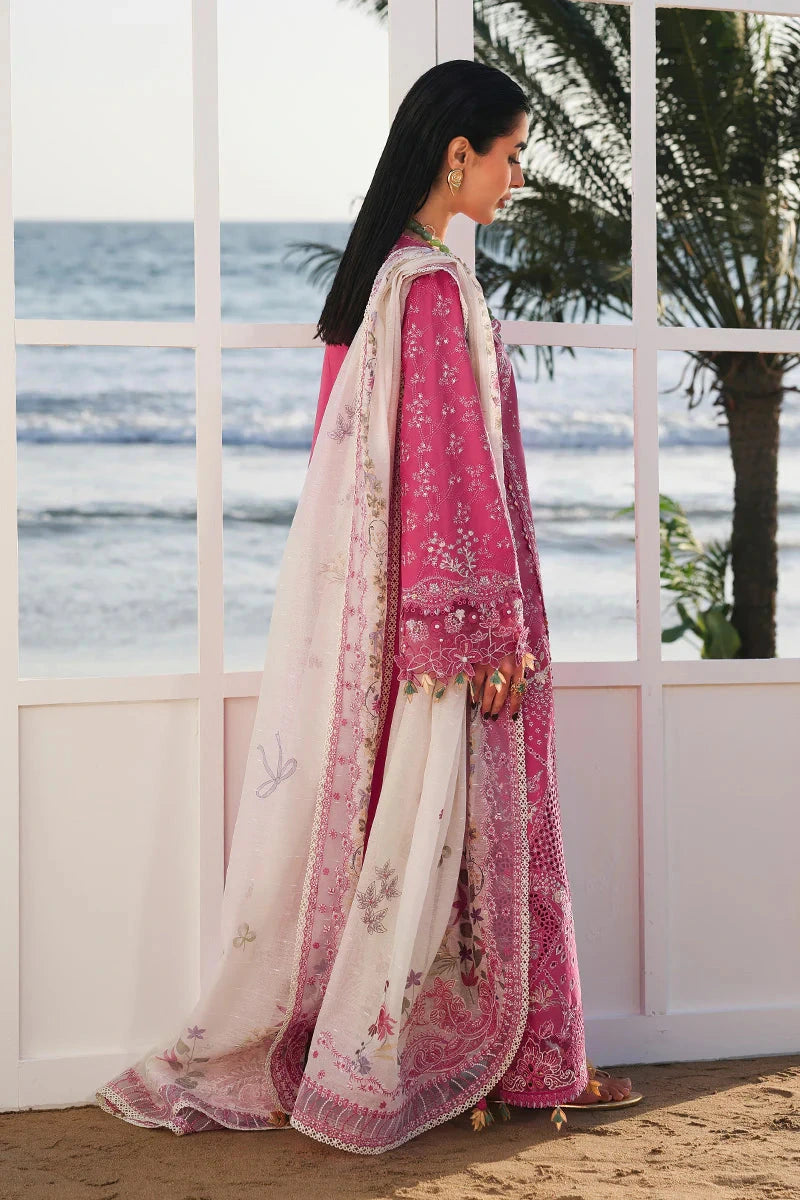 Qalamkar - 3PC Luxury Lawn Embroidered Suit
