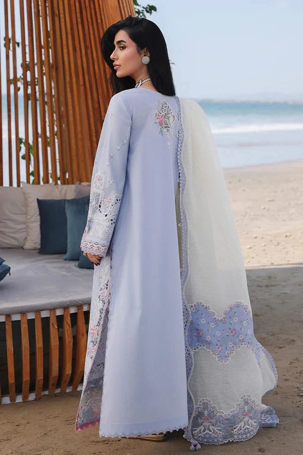 Qalamkar - 3PC Luxury Lawn Embroidered Suit