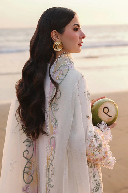 Qalamkar - 3PC Luxury Lawn Embroidered Suit