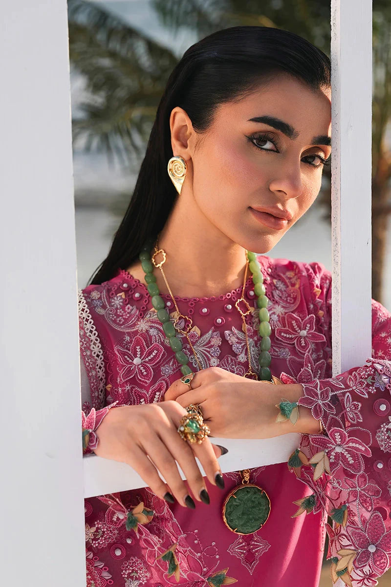 Qalamkar - 3PC Luxury Lawn Embroidered Suit