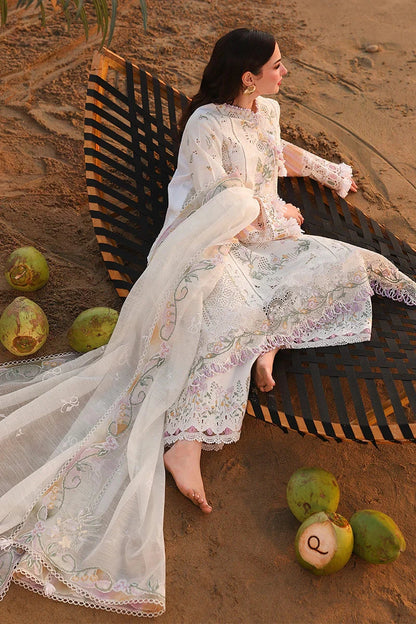 Qalamkar - 3PC Luxury Lawn Embroidered Suit