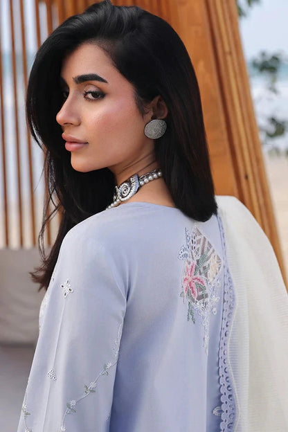 Qalamkar - 3PC Luxury Lawn Embroidered Suit