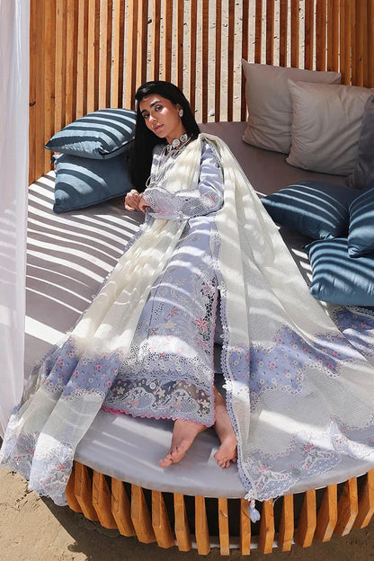 Qalamkar - 3PC Luxury Lawn Embroidered Suit