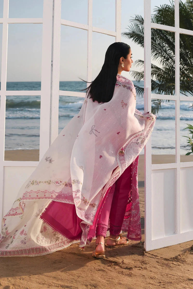 Qalamkar - 3PC Luxury Lawn Embroidered Suit