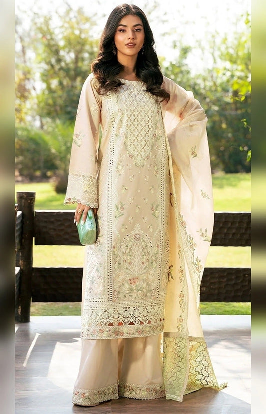 Zara Shajahan - 3PC Luxury Lawn Embroidered Suit